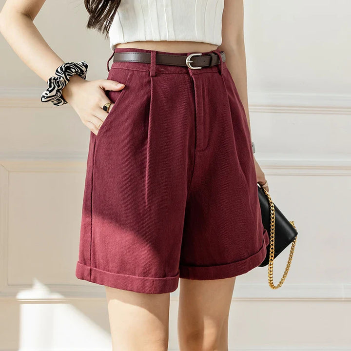 Morgan & Brooke | Khaki Relaxed-Fit Drawstring Cotton Shorts