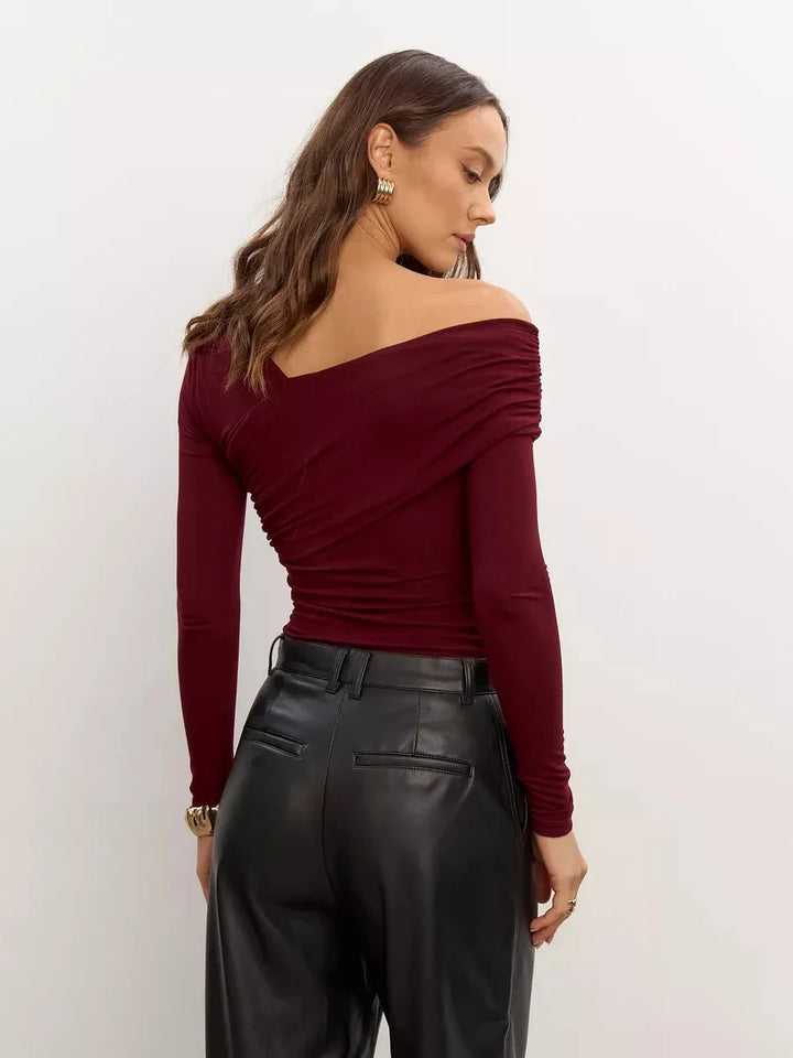 Morgan & Brooke | Off-Shoulder Stretch Knit Top