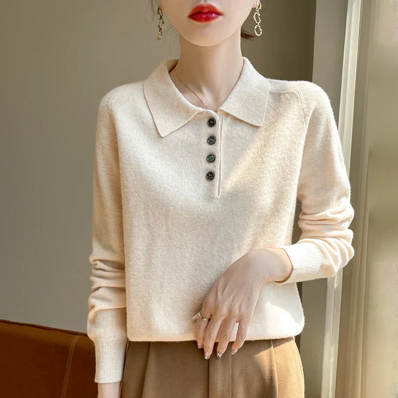Morgan and Brooke | | Wool Polo Sweater