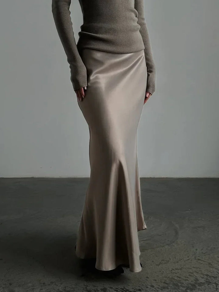 Morgan & Brooke | Fishtail Satin Maxi Skirt