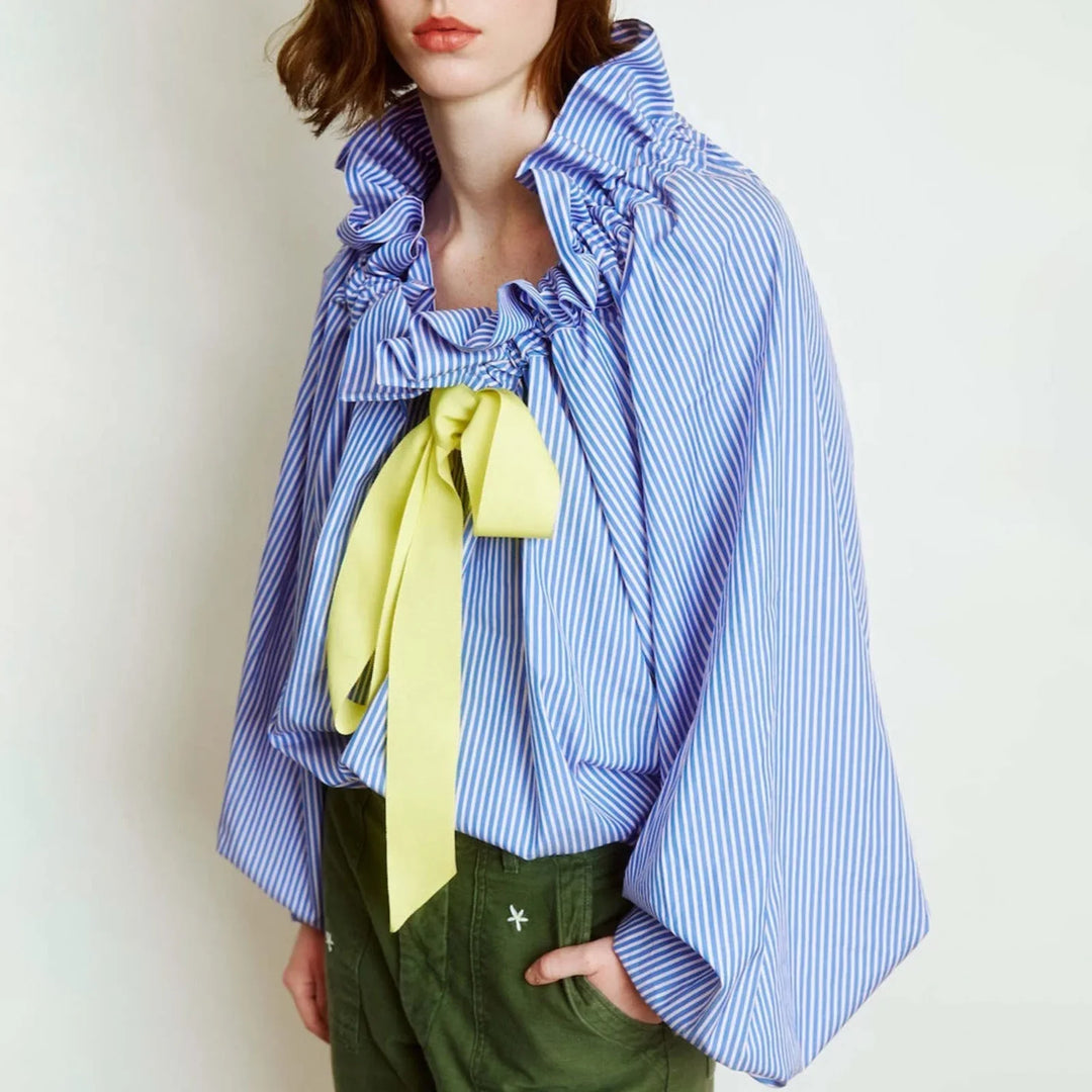 Morgan & Brooke | Puffed-Sleeve Cotton Blouse