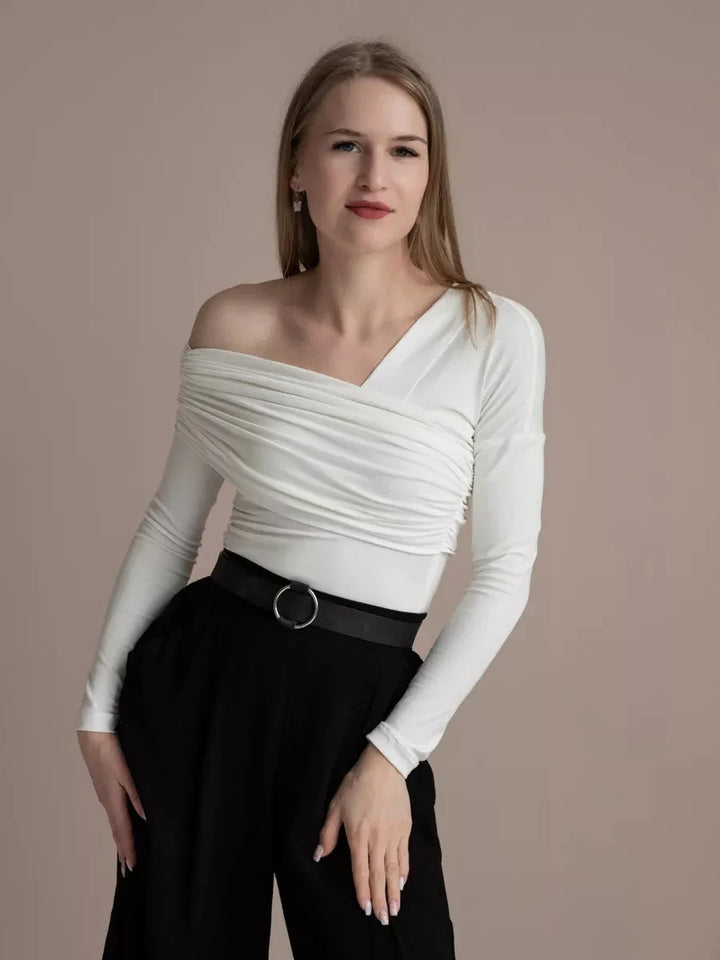 Morgan & Brooke | Off-Shoulder Stretch Knit Top