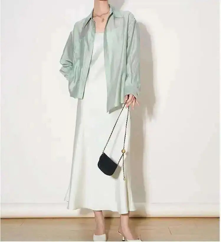 Morgan & Brooke | Ivory Relaxed Fit Silk Poplin Blouse
