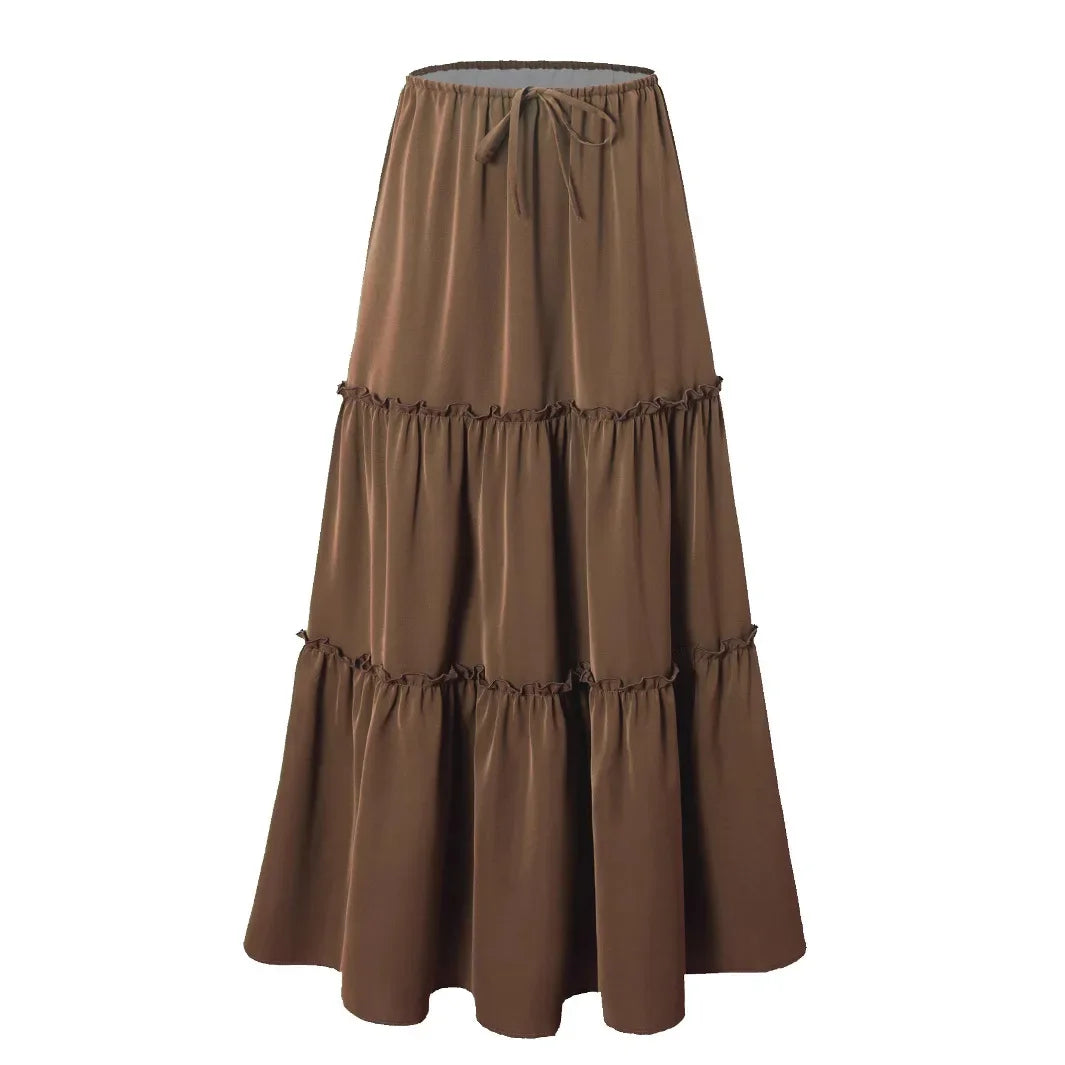 Morgan & Brooke | Printed Tiered Lightweight Maxi Skirt