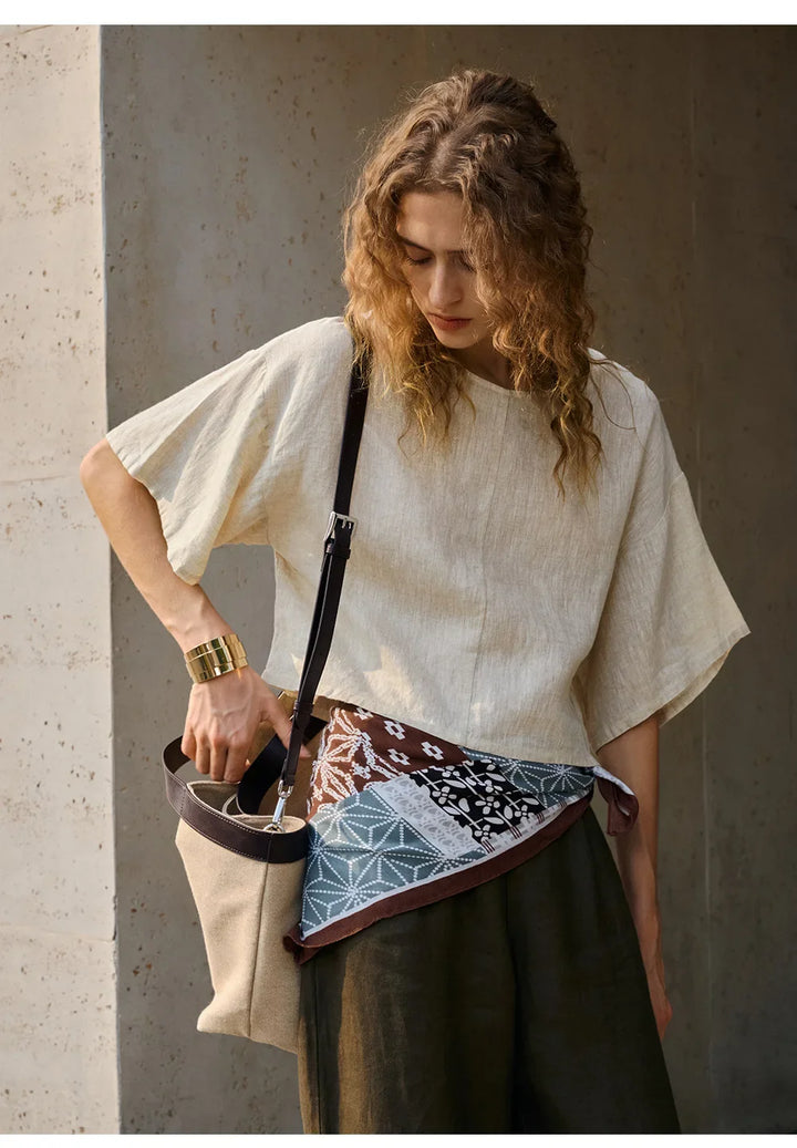 Morgan & Brooke | Flared Sleeve Linen Pullover
