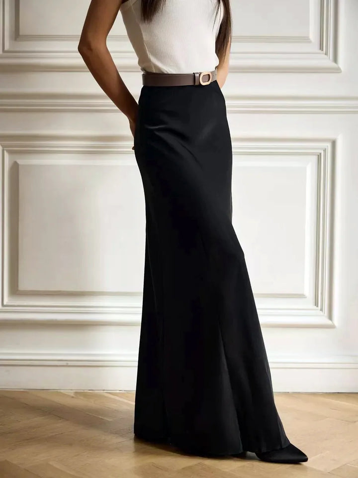 Morgan & Brooke | Fishtail Satin Maxi Skirt