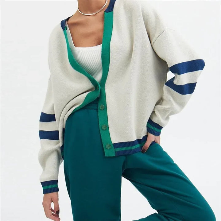 Morgan & Brooke | Button-Up Ribbed Cotton Cardigan