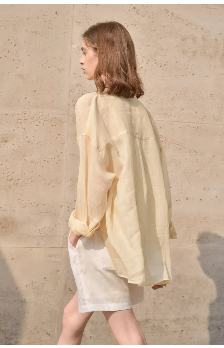Morgan & Brooke | Sheer Oversized Ramie Shirt