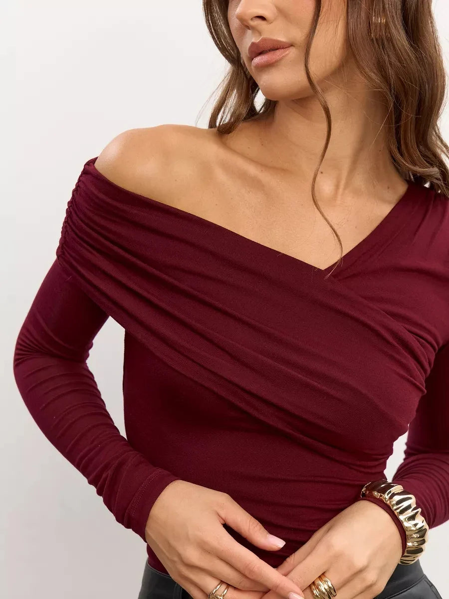 Morgan & Brooke | Off-Shoulder Stretch Knit Top