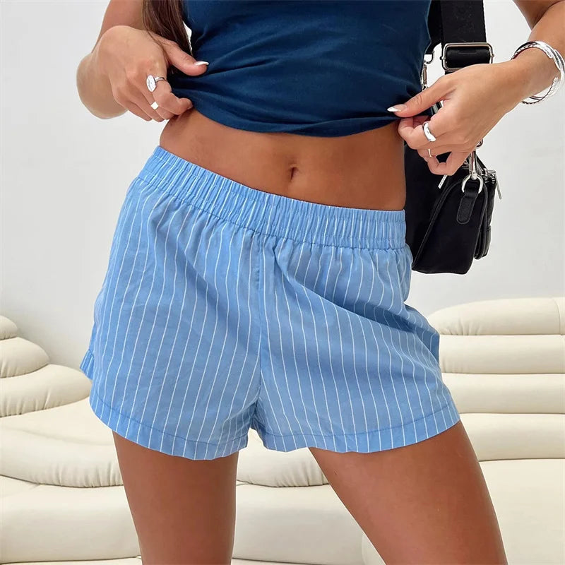Morgan & Brooke | High-Waist Linen-Blend Shorts
