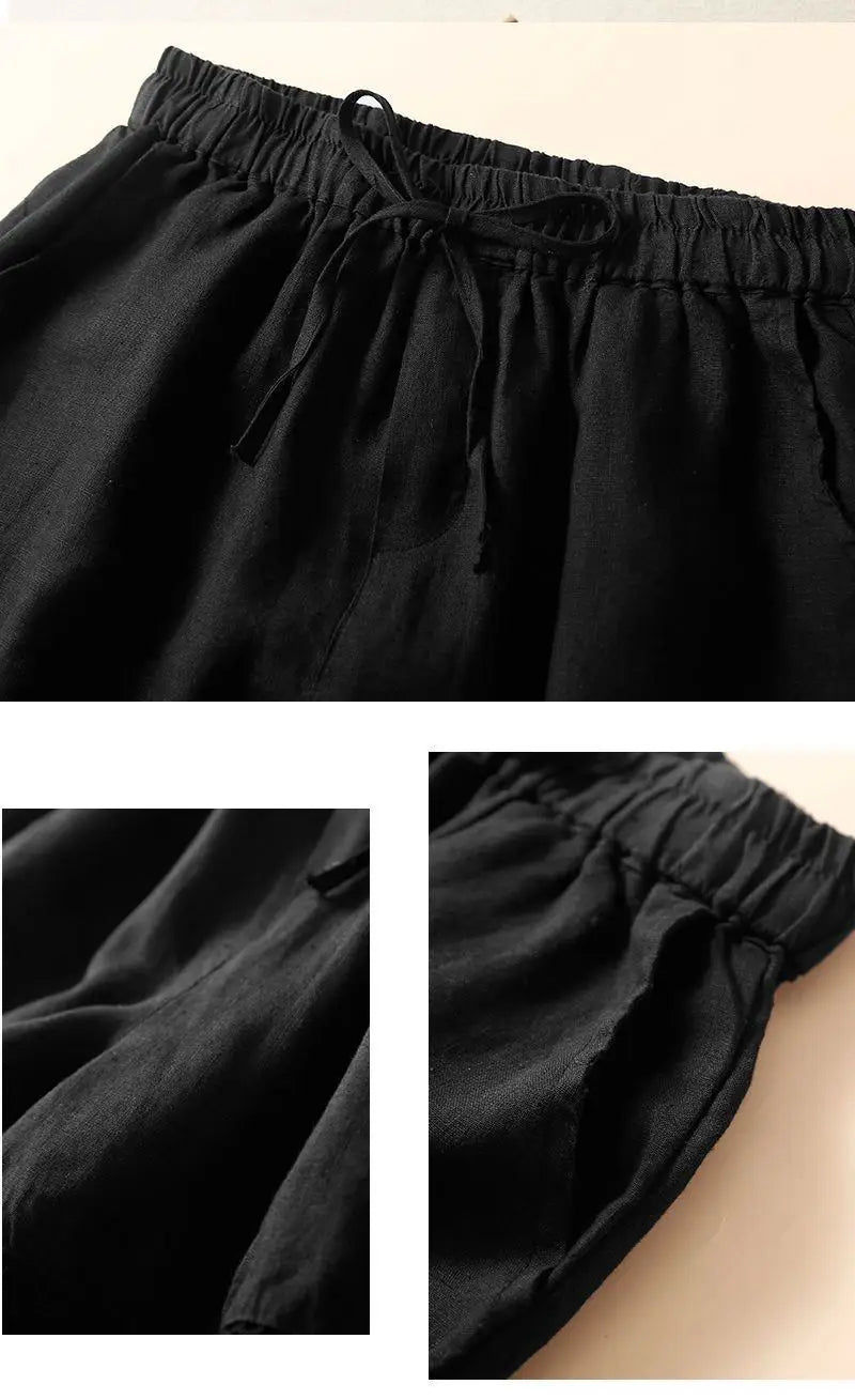 Morgan & Brooke | Embroidered Linen Shorts