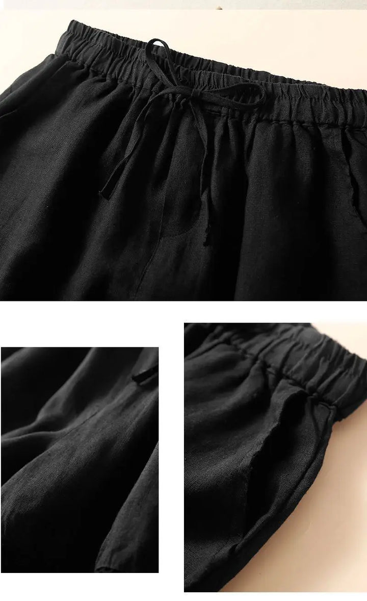 Morgan & Brooke | Embroidered Linen Shorts