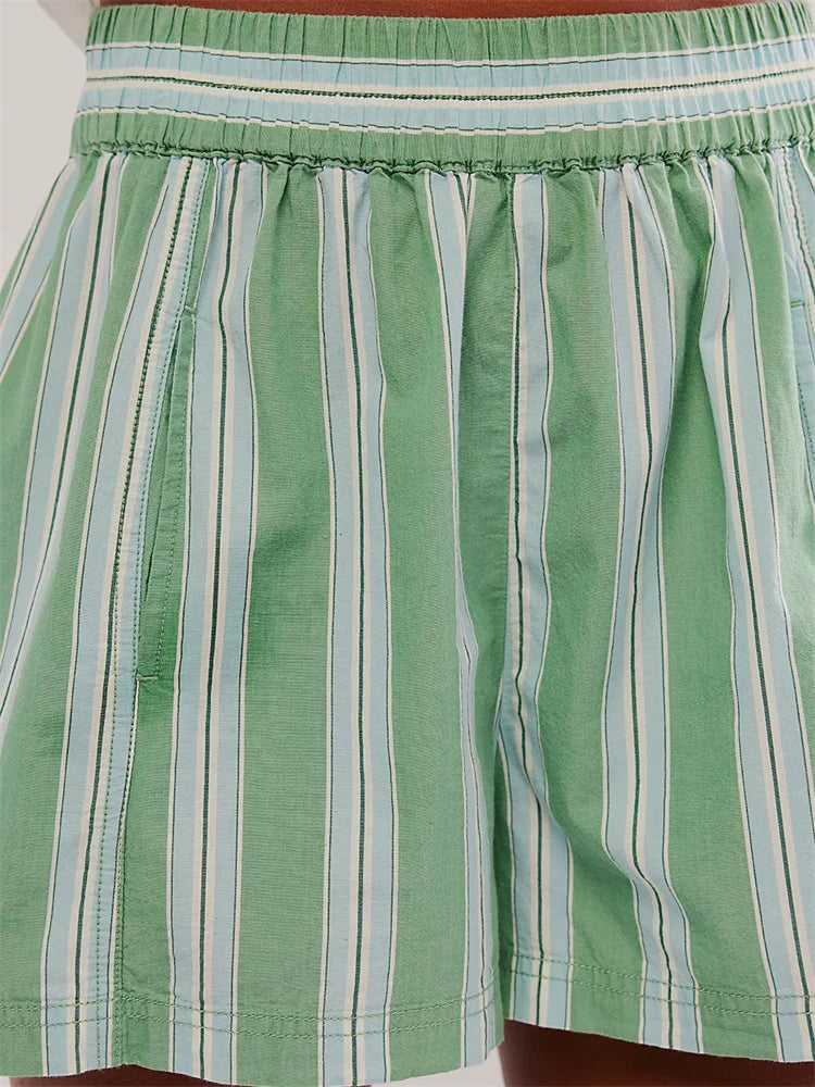 Morgan & Brooke | Sand High-Waist Drawstring Linen Shorts
