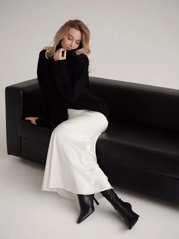 Morgan & Brooke | Fishtail Satin Maxi Skirt