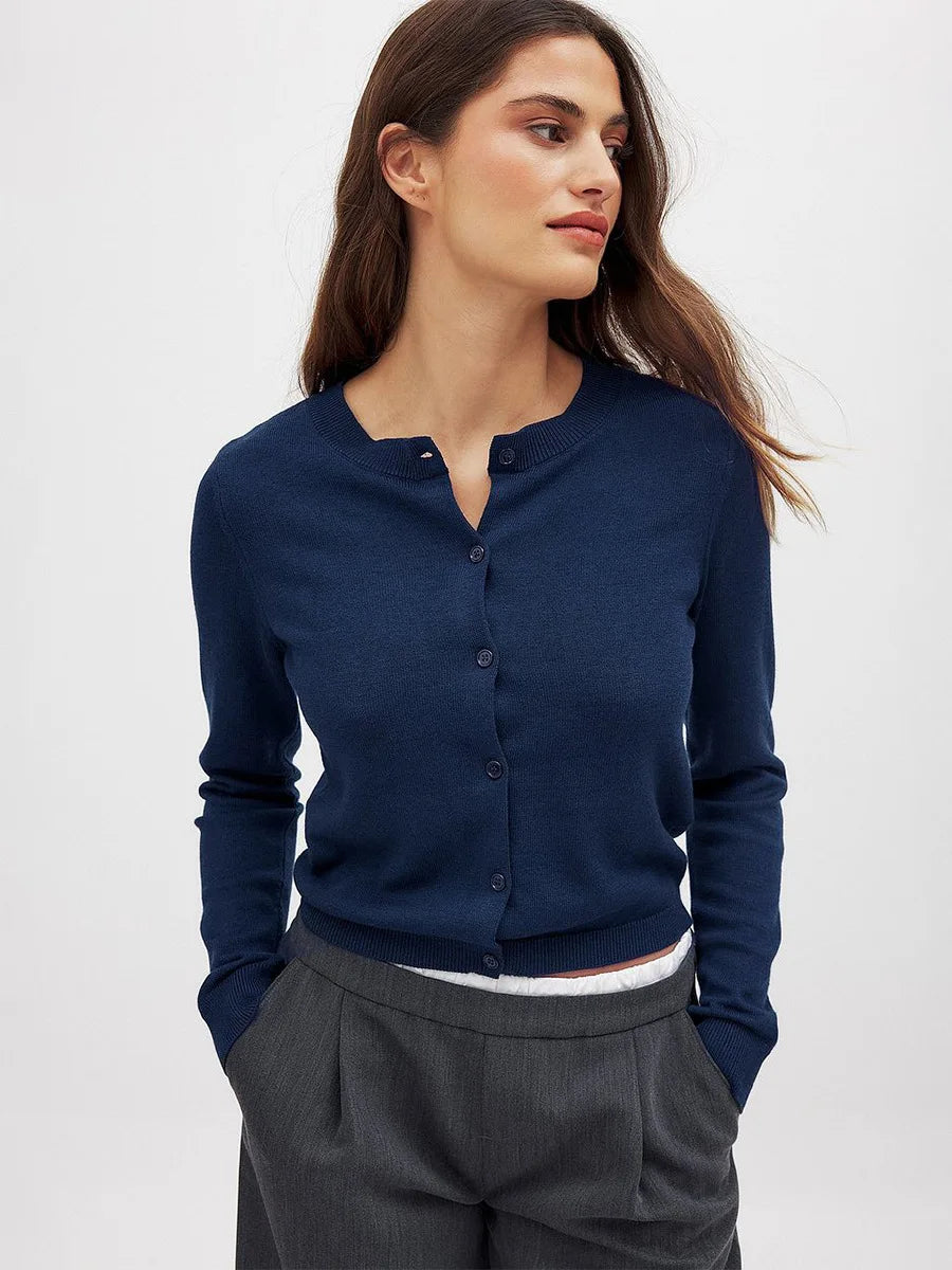 Morgan & Brooke | Button-Front Knit Cardigan