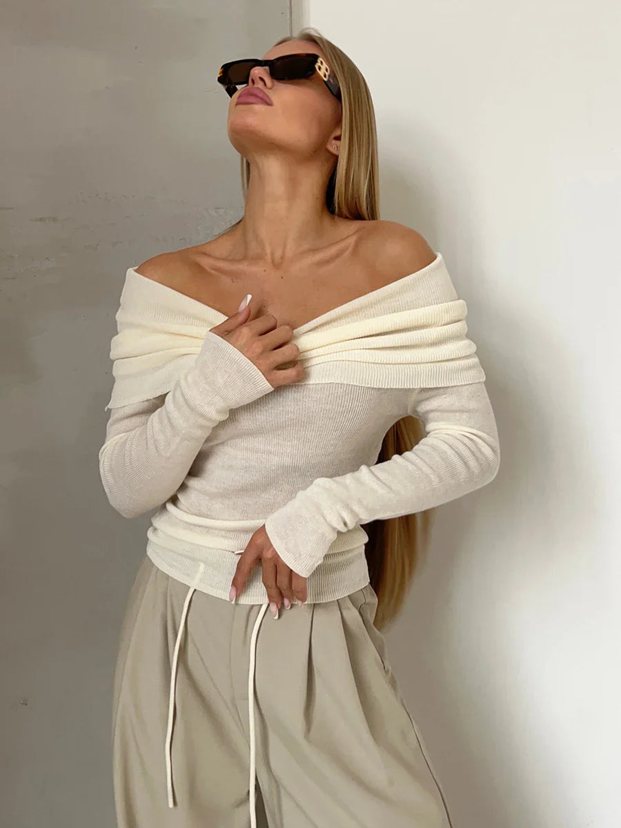 Morgan & Brooke | Off-Shoulder Knit Top