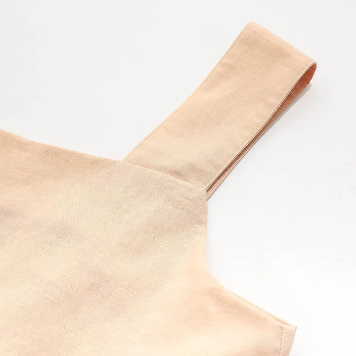 Morgan & Brooke | Square-Neck Cropped Linen Tank