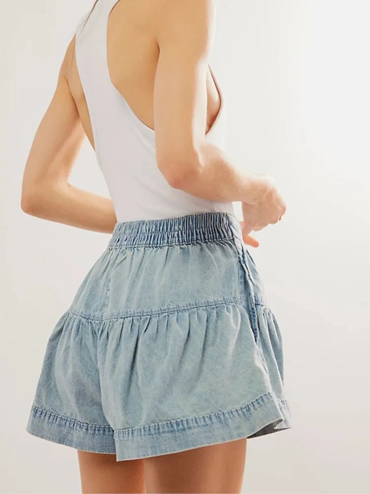 Morgan & Brooke | Navy High-Waist Tailored Cotton-Twill Shorts