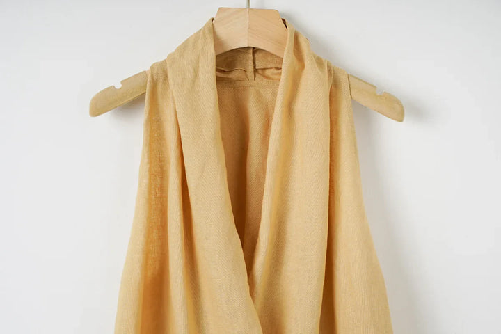 Morgan & Brooke | Draped Sleeveless Linen Vest