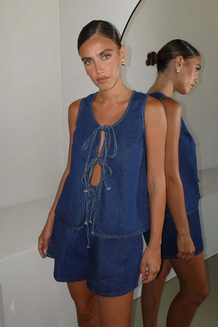 Morgan and Brooke | Denim Tie Set