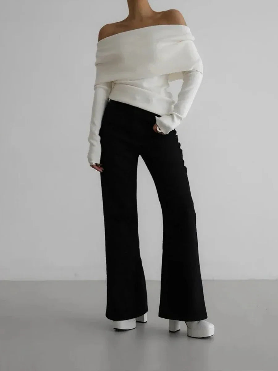 Morgan & Brooke | Ivory Cropped Button-Up Cotton Top
