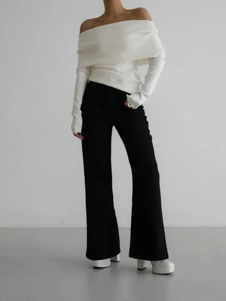 Morgan & Brooke | Ivory Cropped Button-Up Cotton Top
