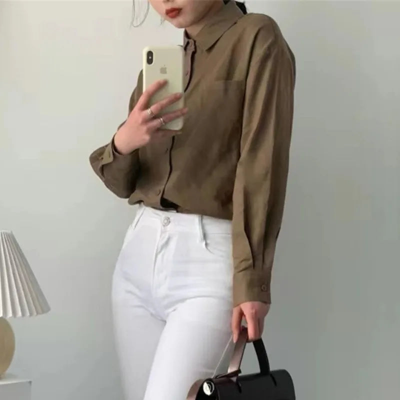Morgan & Brooke | Open-Collar Linen Shirt