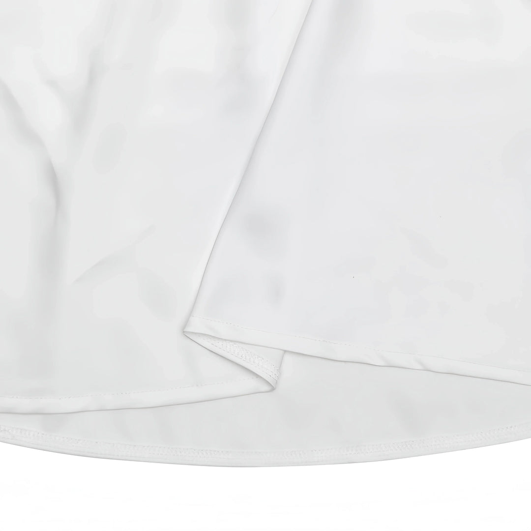 Morgan & Brooke | Long Sleeve Bell Cuff Satin Top