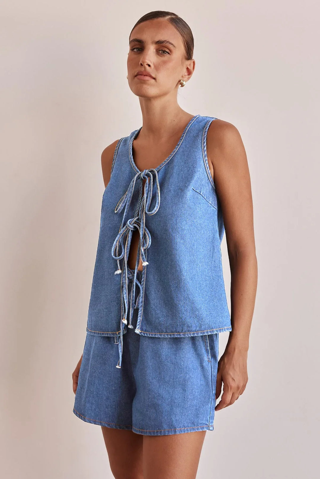 Morgan and Brooke | Denim Tie Set