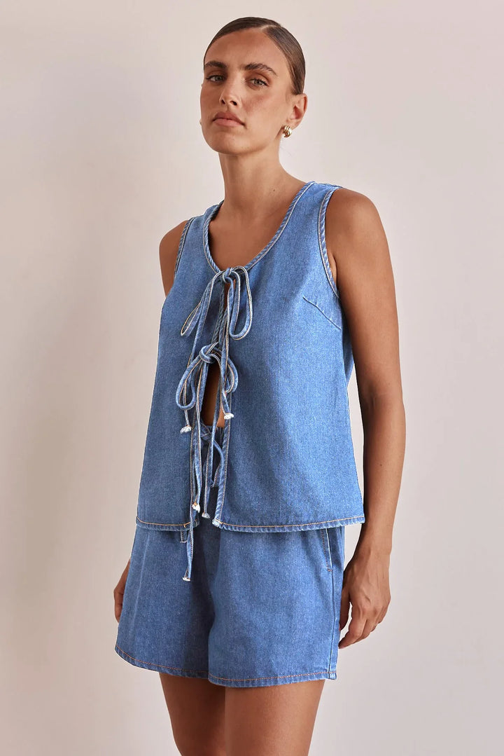 Morgan and Brooke | Denim Tie Set