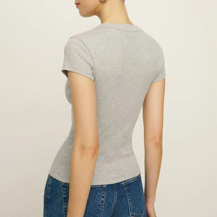 Morgan & Brooke | Snap-Front Knit Top