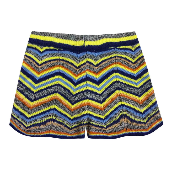 Morgan & Brooke | Striped Knit Cotton Shorts