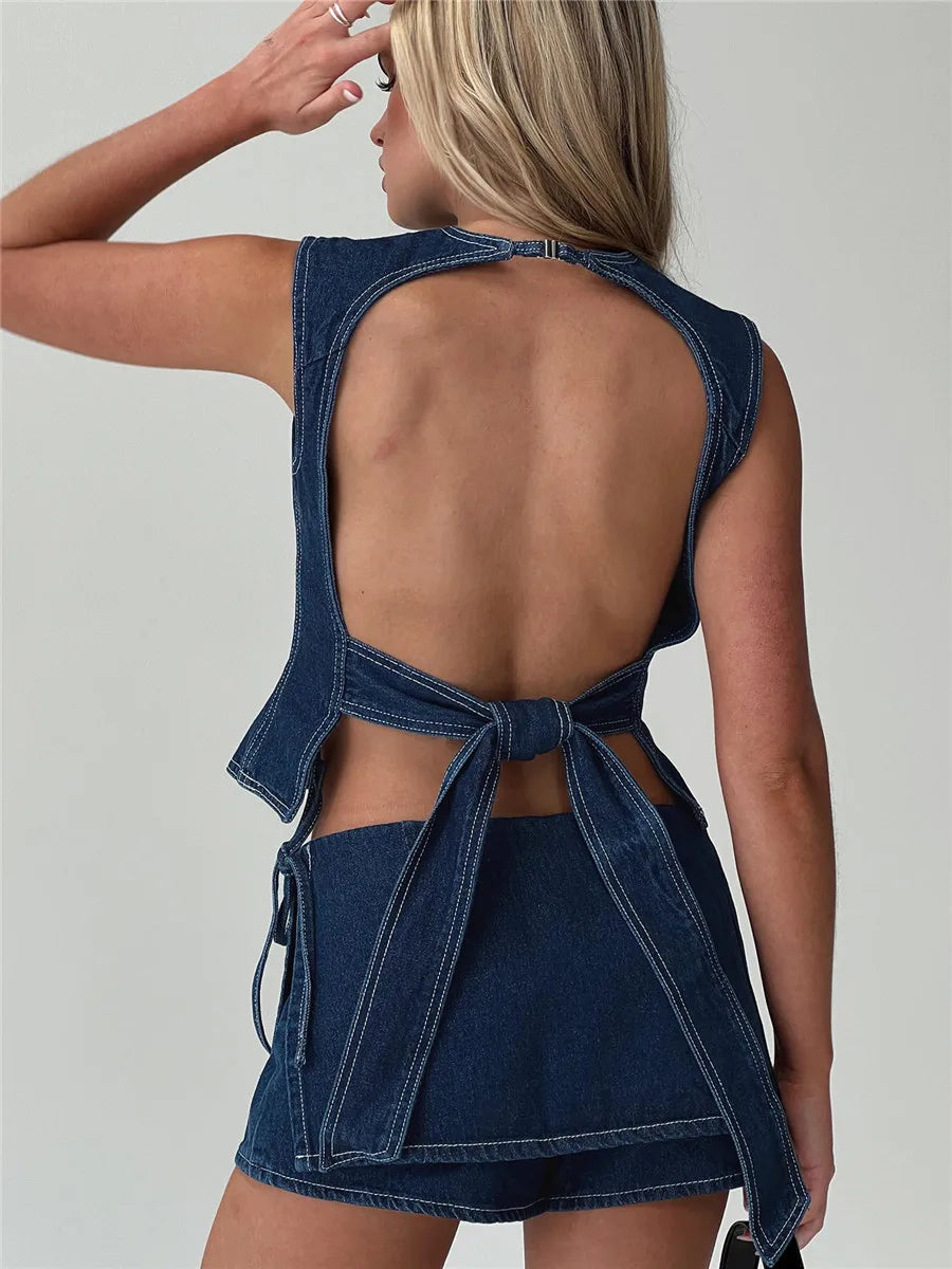 Morgan & Brooke | Pocketed Mini A-Line Skirt
