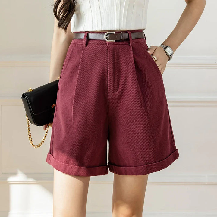 Morgan & Brooke | Khaki Relaxed-Fit Drawstring Cotton Shorts