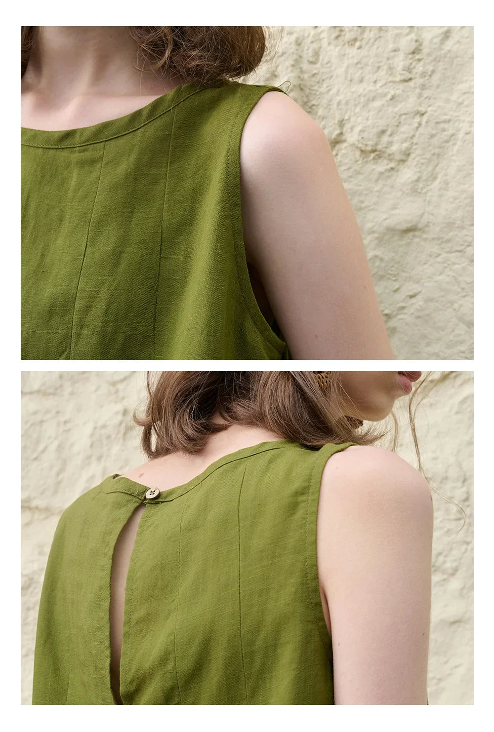 Morgan & Brooke | Pleated Hem Linen Top