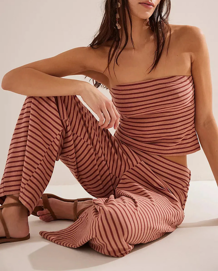 Morgan and Brooke | Linen Striped Set