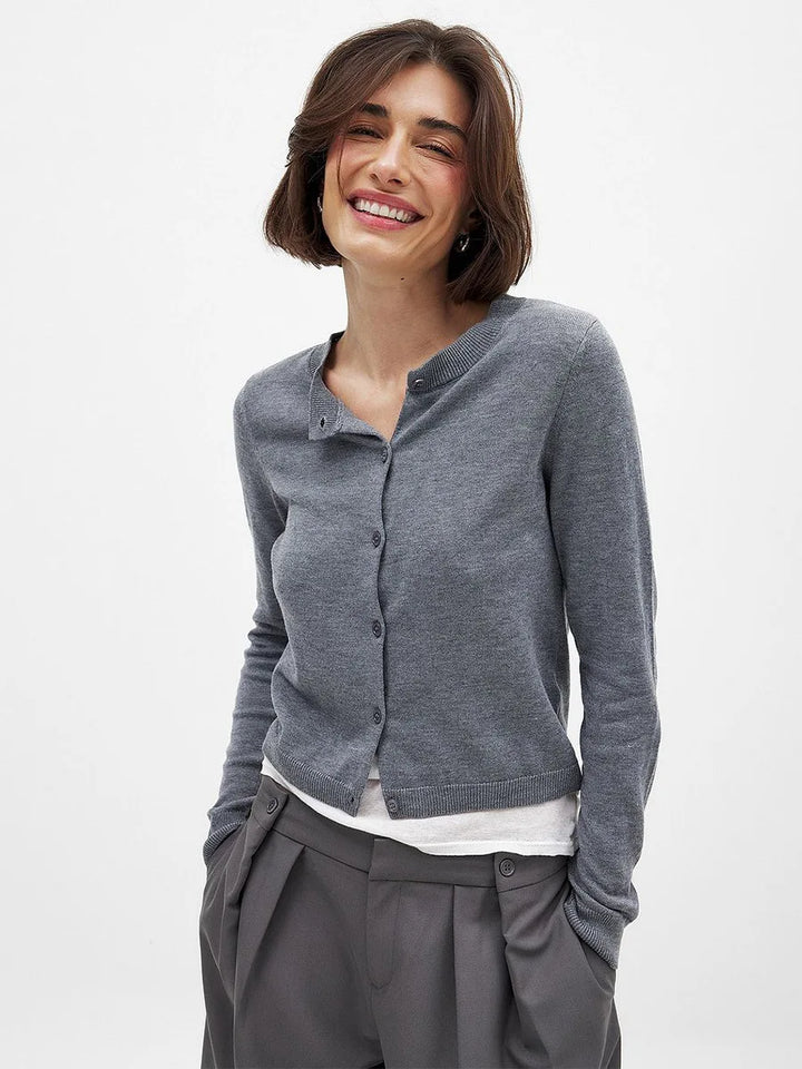 Morgan & Brooke | Button-Front Knit Cardigan