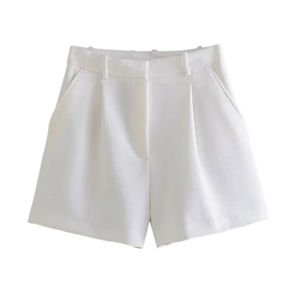 Morgan & Brooke | Sand Relaxed Fit Drawstring Cotton-Blend Shorts