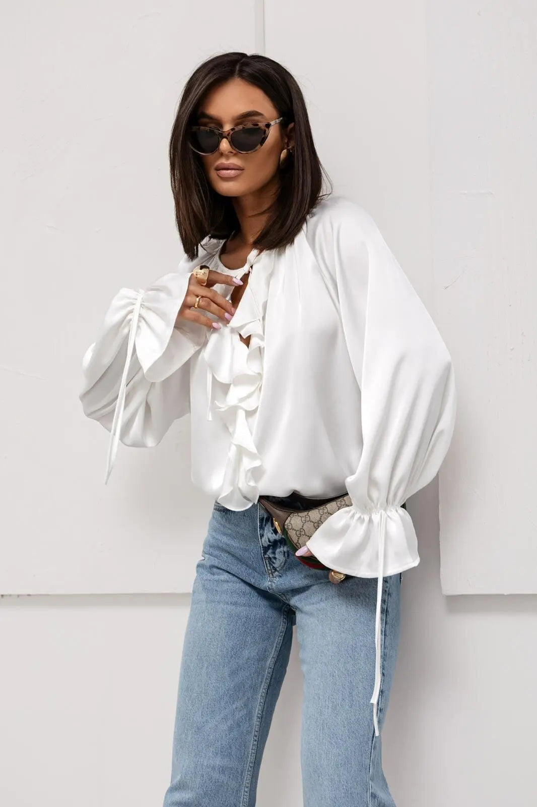 Morgan and Brooke | Liora and Brooke | Blouse Satin Ruffle