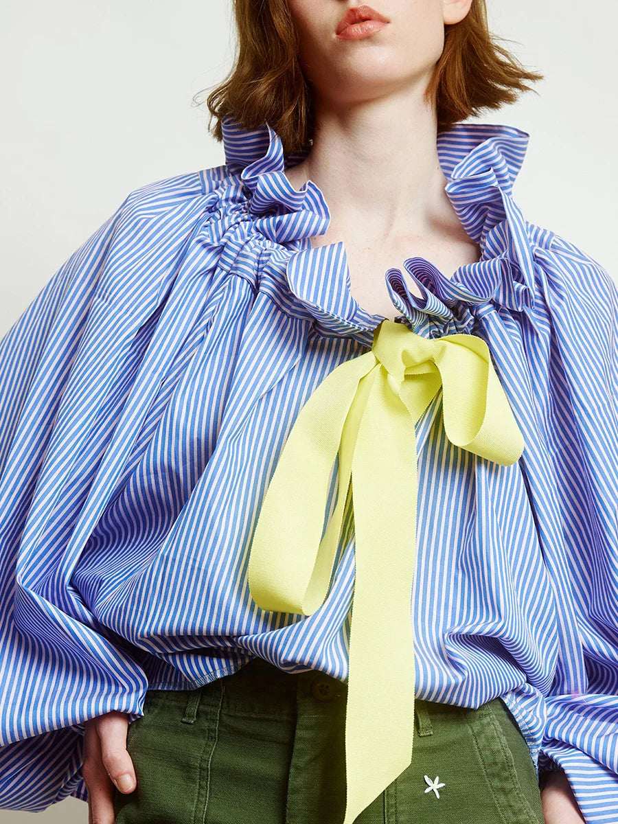 Morgan & Brooke | Puffed-Sleeve Cotton Blouse