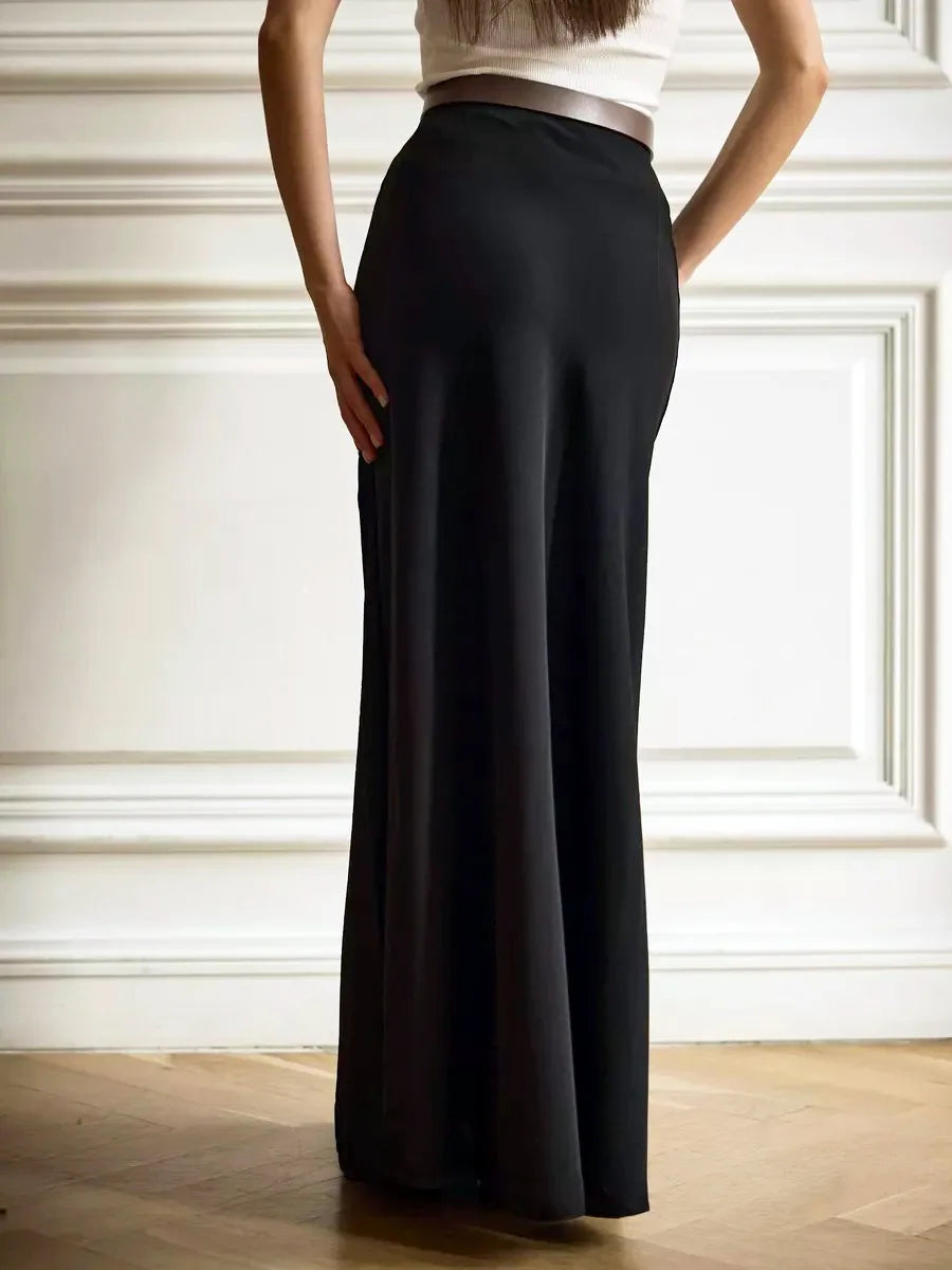 Morgan & Brooke | Fishtail Satin Maxi Skirt