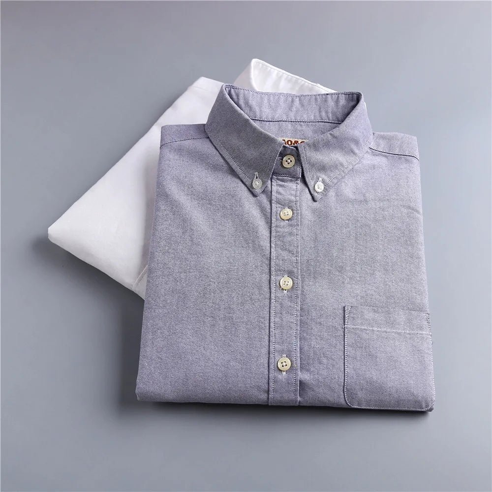 Morgan & Brooke | Pastel Tailored Button-Up Oxford Cotton Blouse
