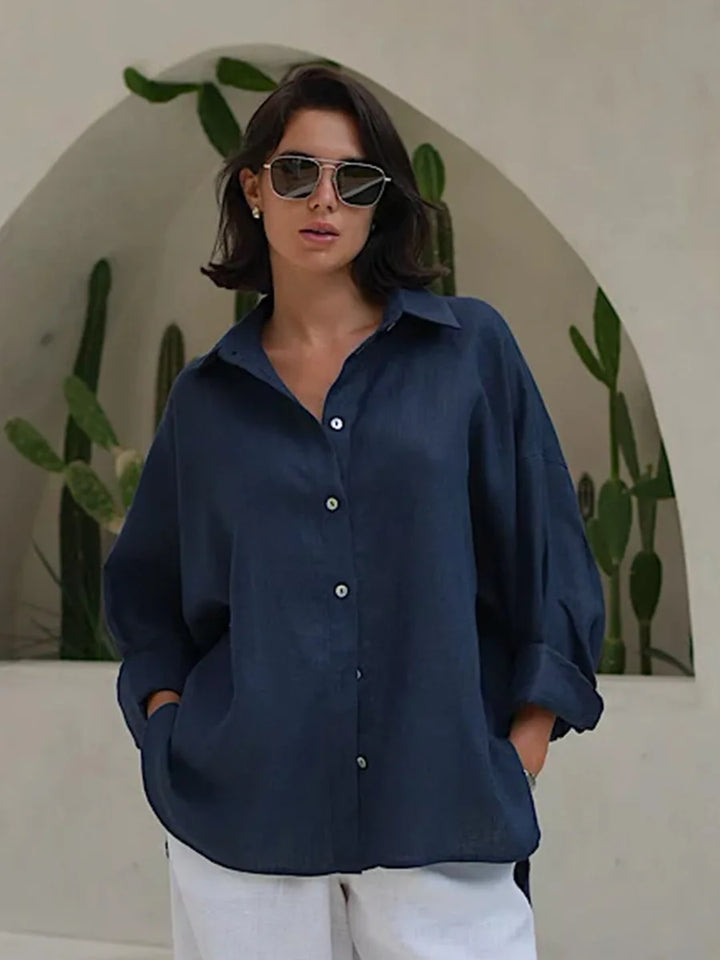 Morgan & Brooke | Blue Relaxed Fit Cotton Shirt