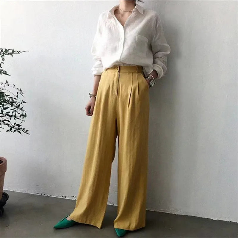 Morgan & Brooke | Open-Collar Linen Shirt