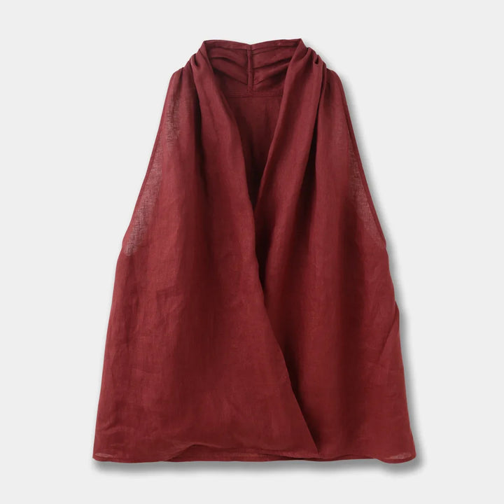 Morgan & Brooke | Draped Sleeveless Linen Vest