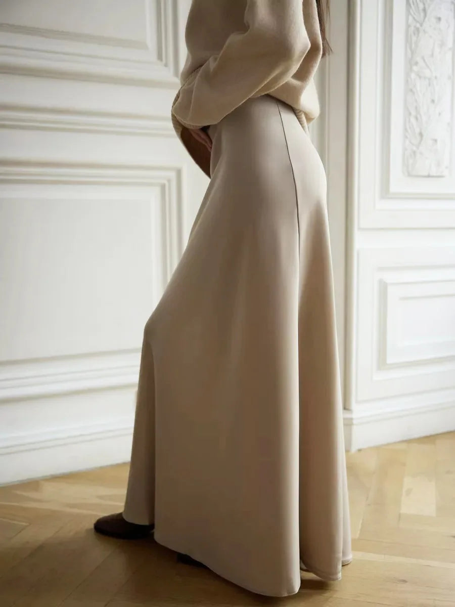 Morgan & Brooke | Fishtail Satin Maxi Skirt