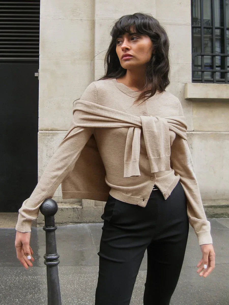 Morgan & Brooke | Button-Front Knit Cardigan
