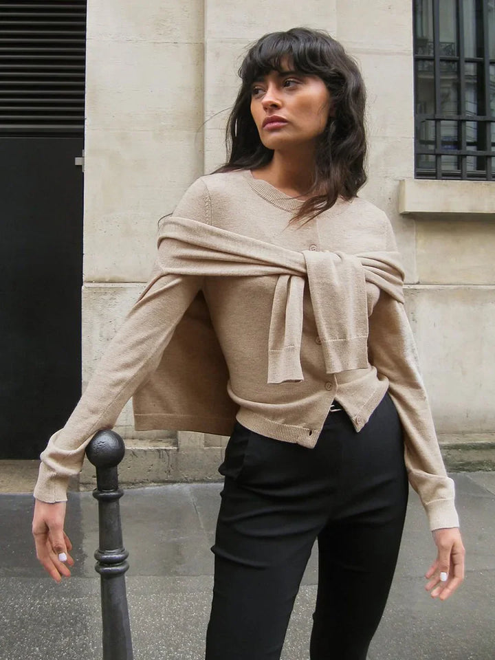Morgan & Brooke | Button-Front Knit Cardigan