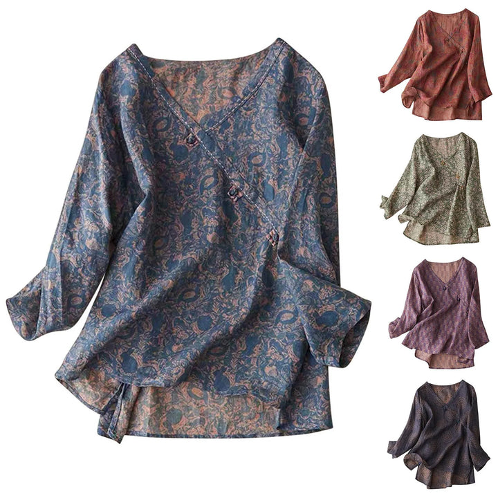 Morgan and Brooke | Crosswrap Linen Blouse
