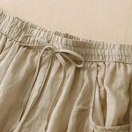 Morgan & Brooke | Relaxed Fit Drawstring Waist Cotton-Blend Shorts